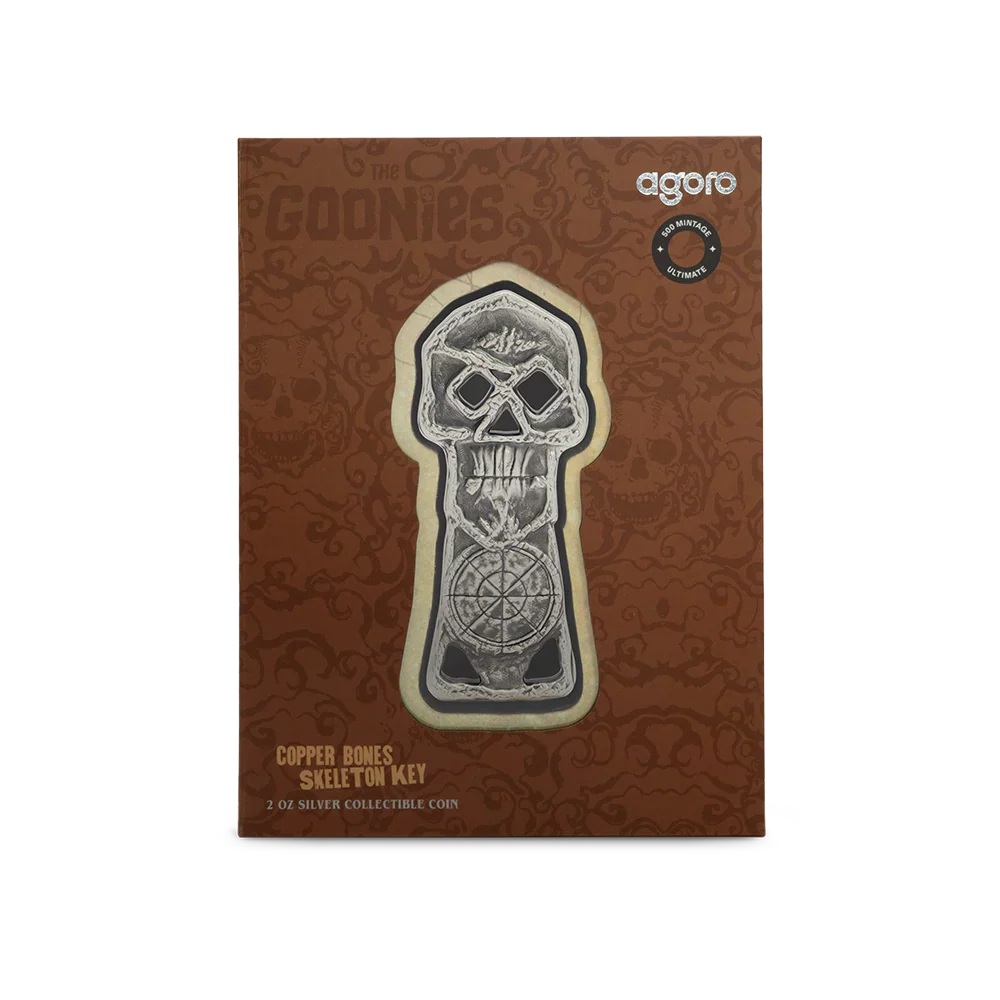 2025 The Goonies - Copper Bones Skeleton Key 2oz Silver Coin - Image 2
