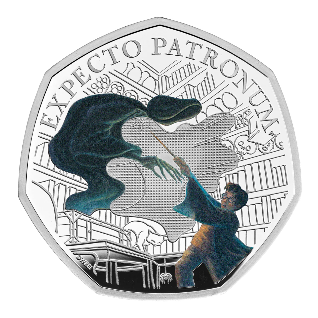 2025 UK 50p Harry Potter - The Patronus Silver Proof Colour Coin