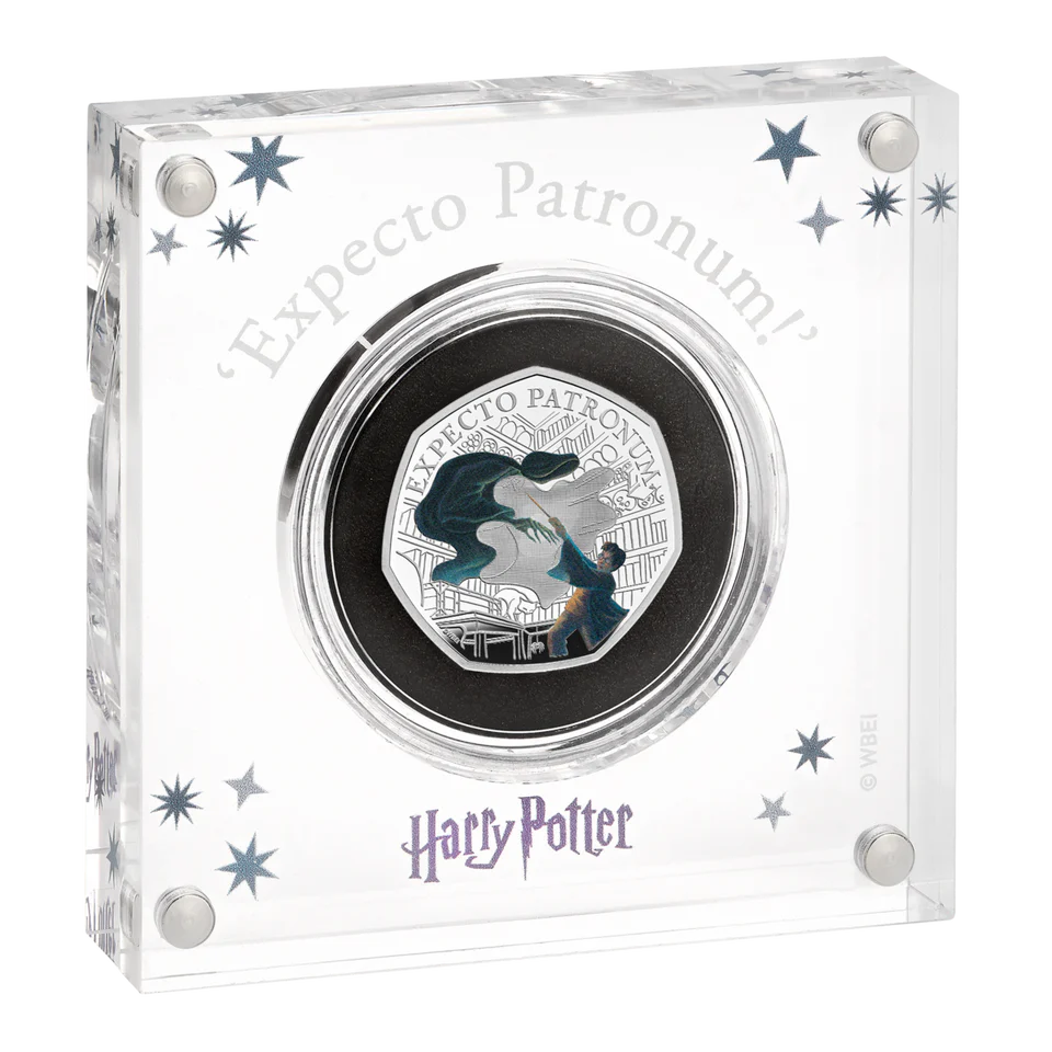2025 UK 50p Harry Potter - The Patronus Silver Proof Colour Coin - Image 3