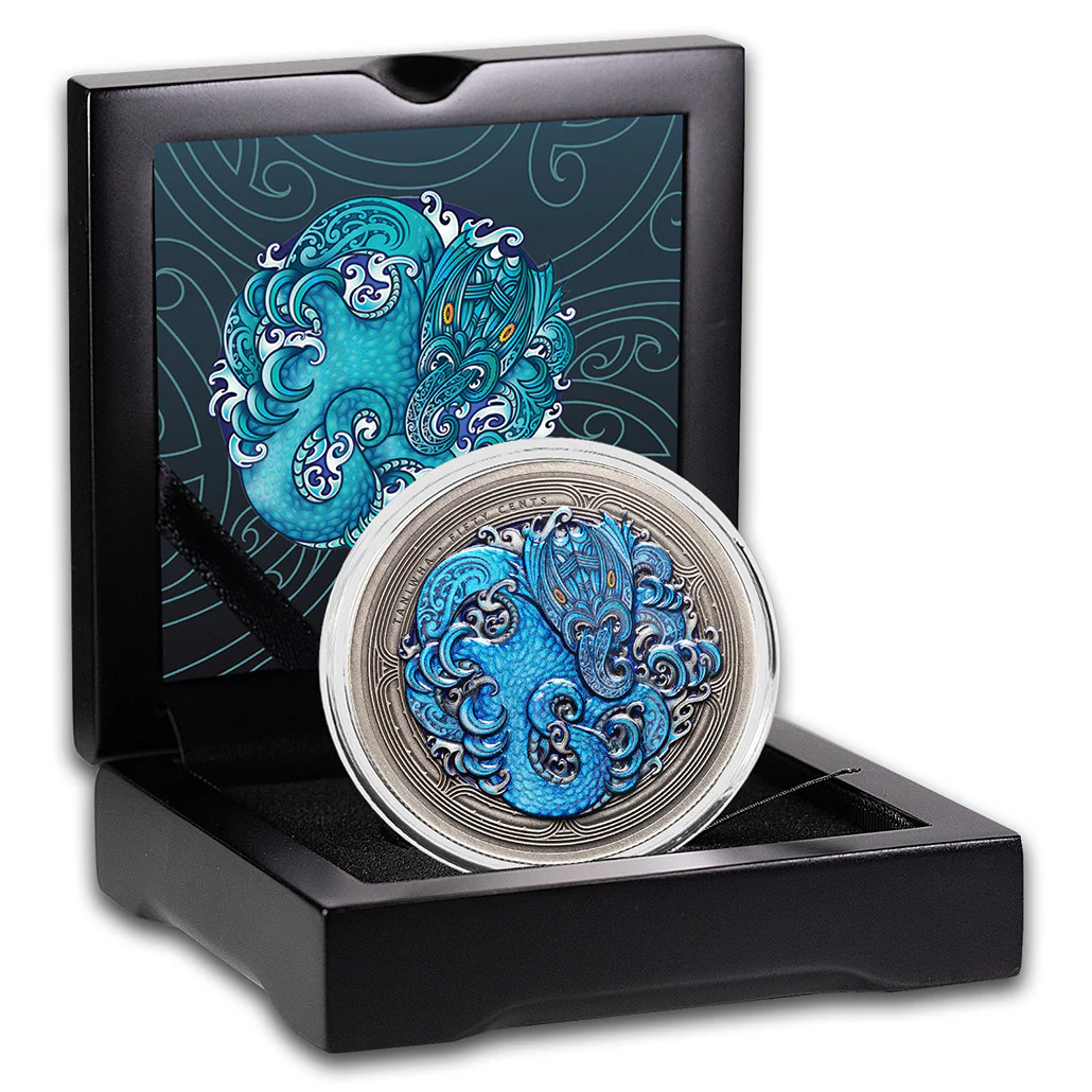 2025 Water Taniwha 2oz Silver Antique Coin