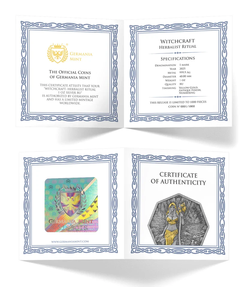 2025 Witchcraft: Herbalist Ritual 1 oz Silver BU - Image 5