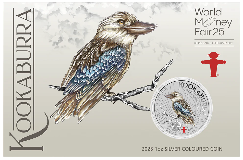 2025 WMF Kookaburra 1oz Silver Colored Coin