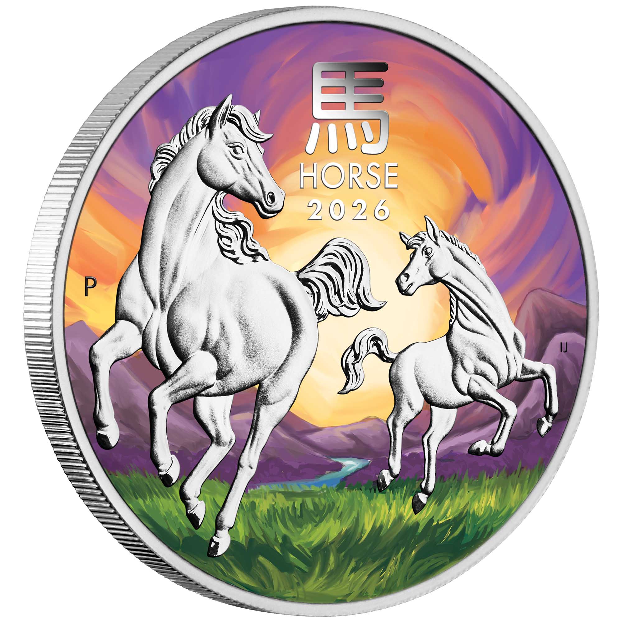 2026 $1 Year of the Horse 1oz Silver Coloured Coin - ANDA Melbourne Money Expo - Image 2