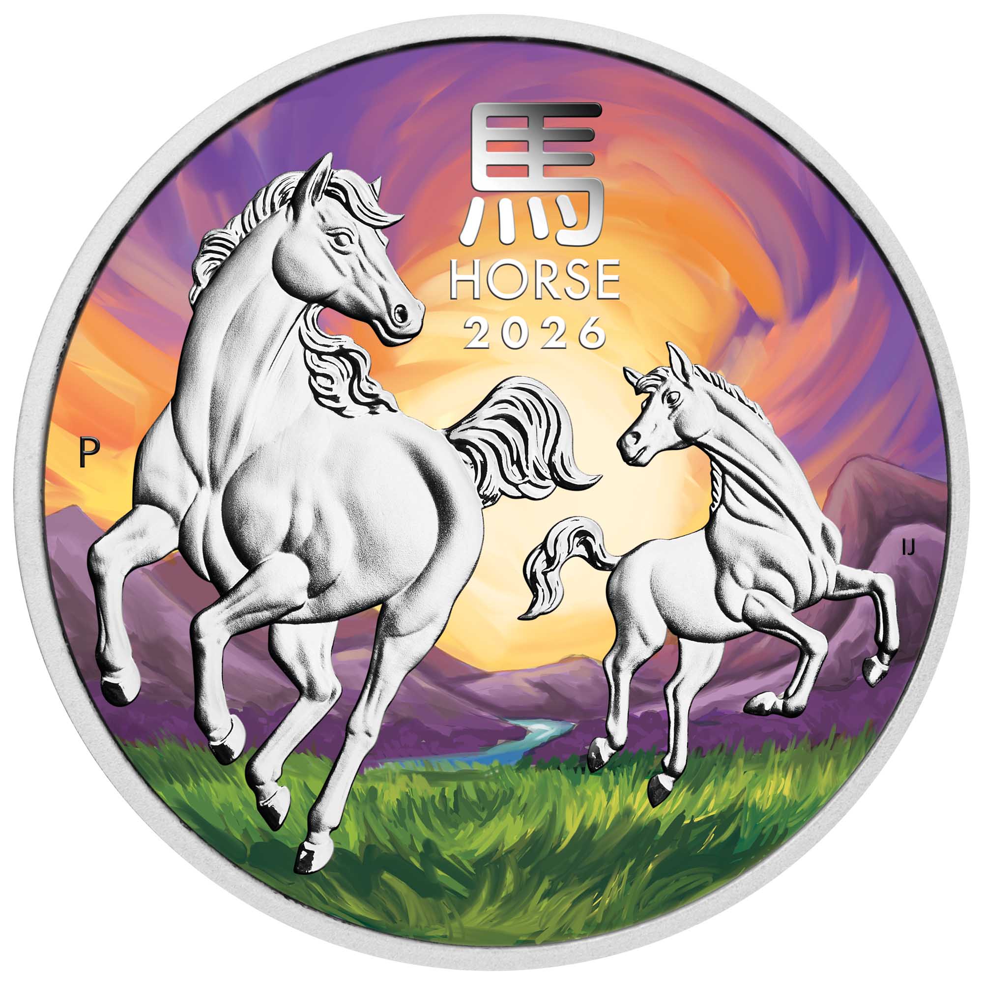 2026 $1 Year of the Horse 1oz Silver Coloured Coin - ANDA Melbourne Money Expo - Image 3
