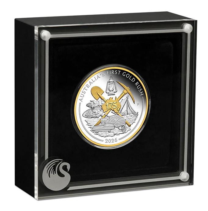 2026 175th Anniversary of Australia First Gold Rush 1oz Silver Proof Gilded Coin - Image 4