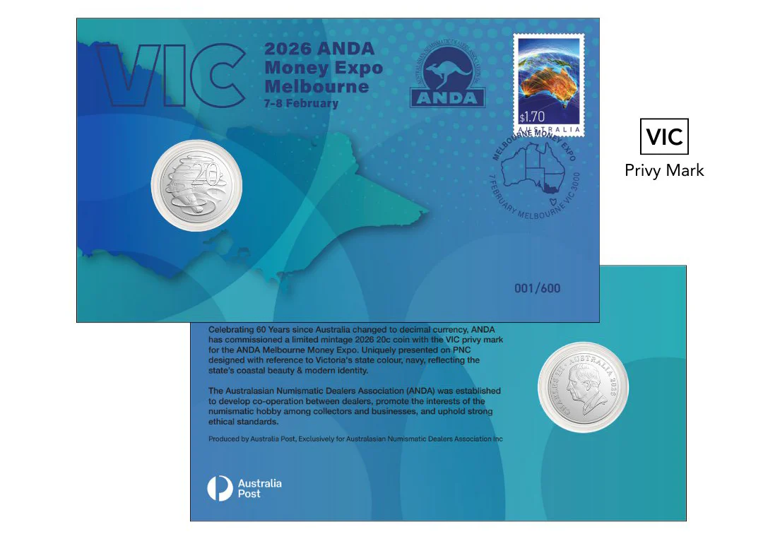 2026 20c 'VIC' Privy Melbourne ANDA Money Expo PNC