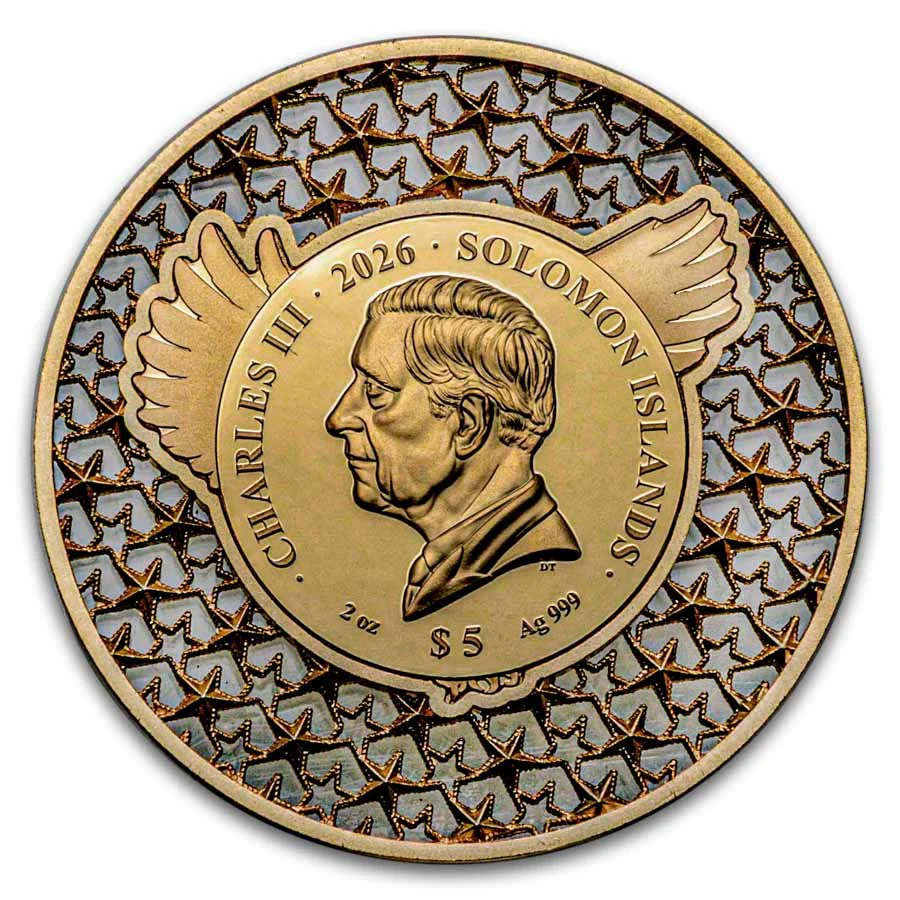 2026 2oz Silver Gilded Filigree American Eagle Coin - Image 2
