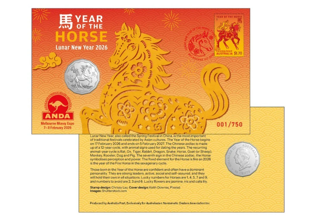 2026 ANDA Melbourne Money Expo - Lunar Year of the Horse 2026 50c PNC