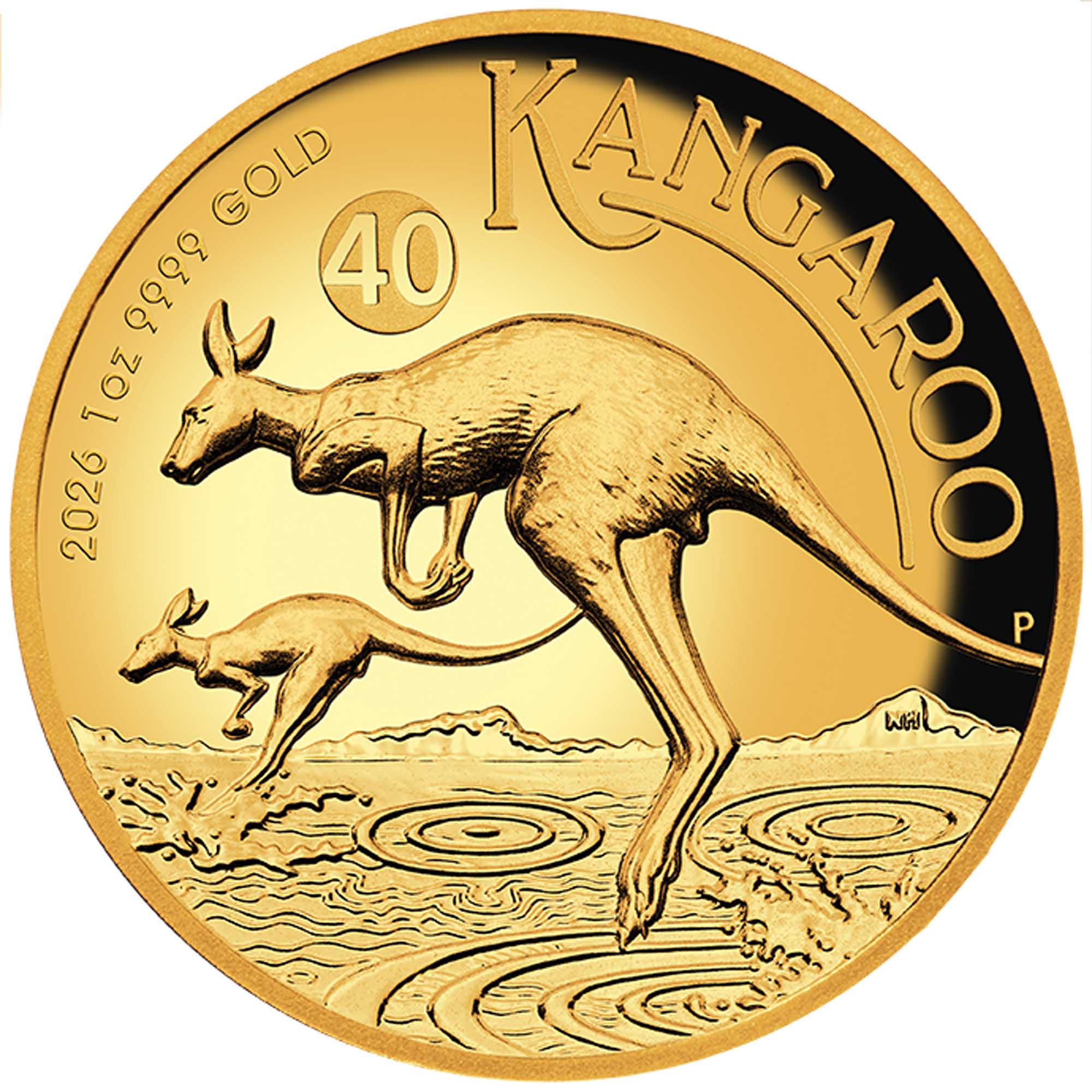 Australian Kangaroo 2026 1oz Gold Proof High Relief Coin
