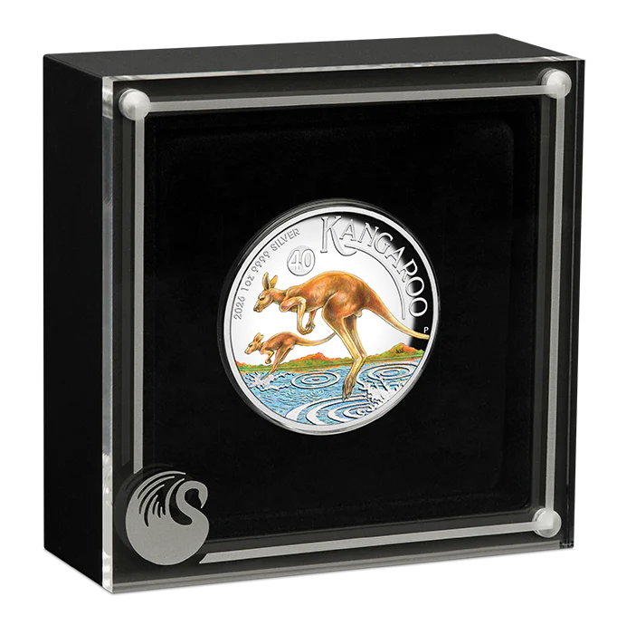 2026 Australian Kangaroo 1oz Silver Proof High Relief Coloured Coin - Image 2