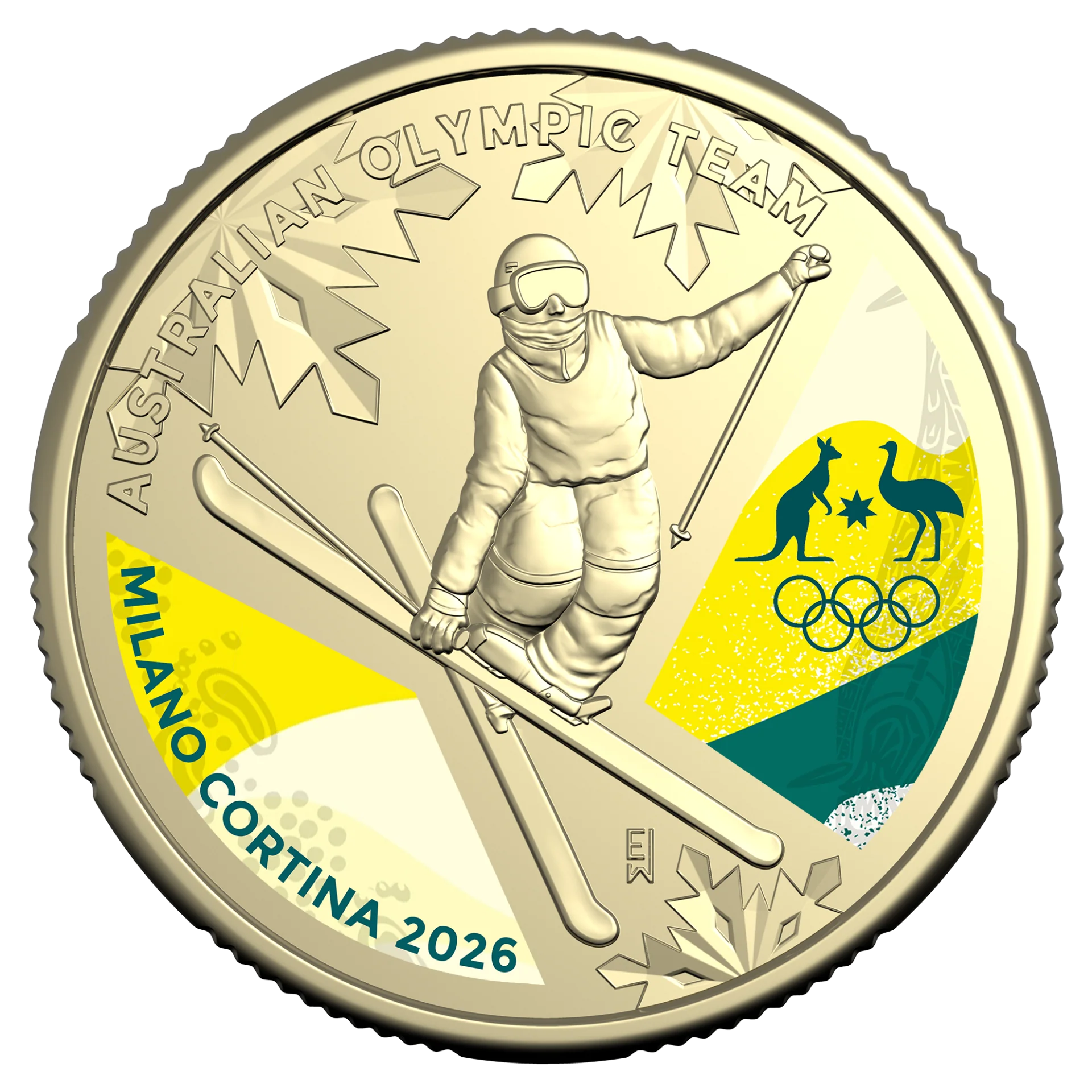 2026 Australian Winter Olympic Team - $1 UNC Coloured Coin