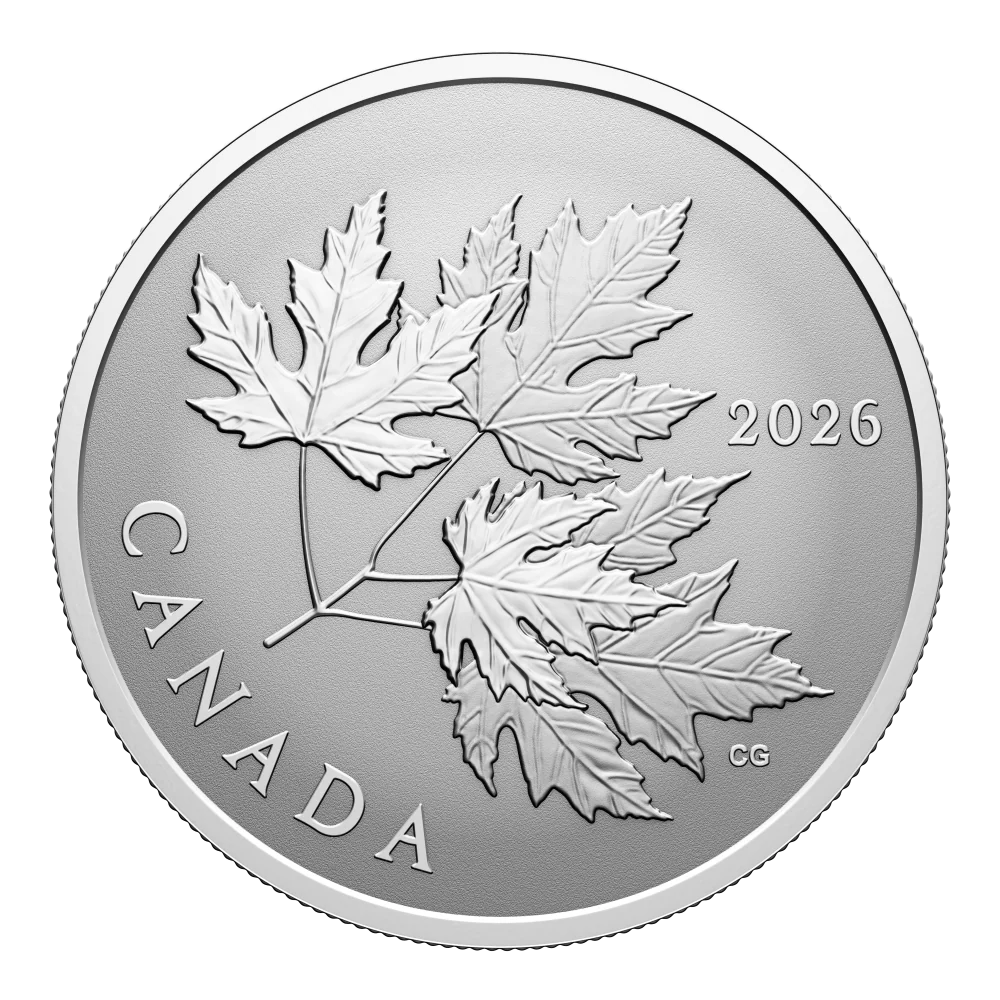 2026 Canada $10 Fine Silver Coin - Gleaming Maple Leaves