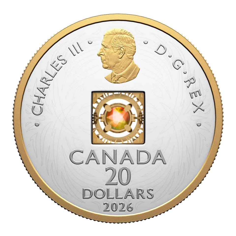 2026 Canada $20 Fine Silver Coin - Dancing Ammolite - Elements of Nature: Fire - Image 3