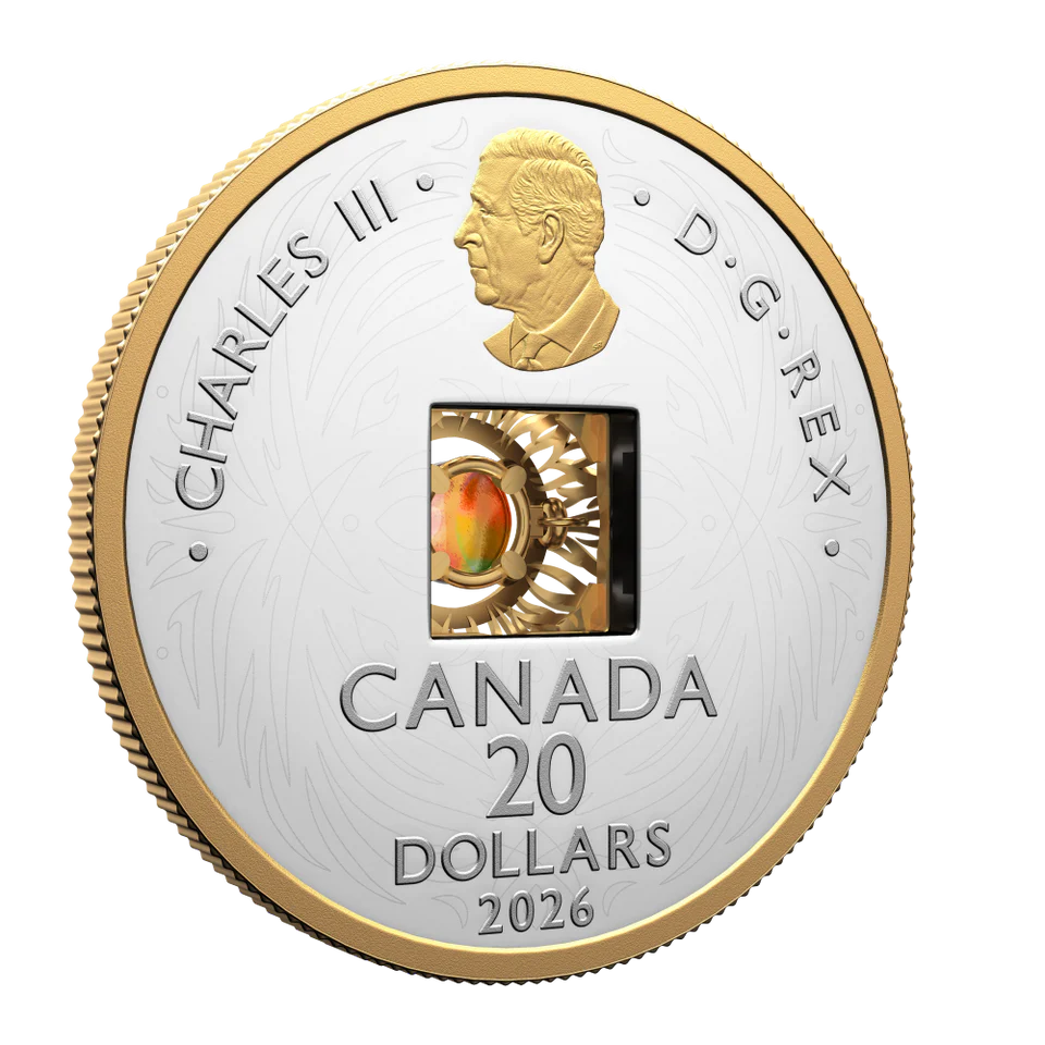 2026 Canada $20 Fine Silver Coin - Dancing Ammolite - Elements of Nature: Fire - Image 4