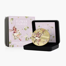 2026 Flower Fairies - The Wild Cherry Blossom Fairy Super Size Gold Plated Luxe Edition Coin - Image 2