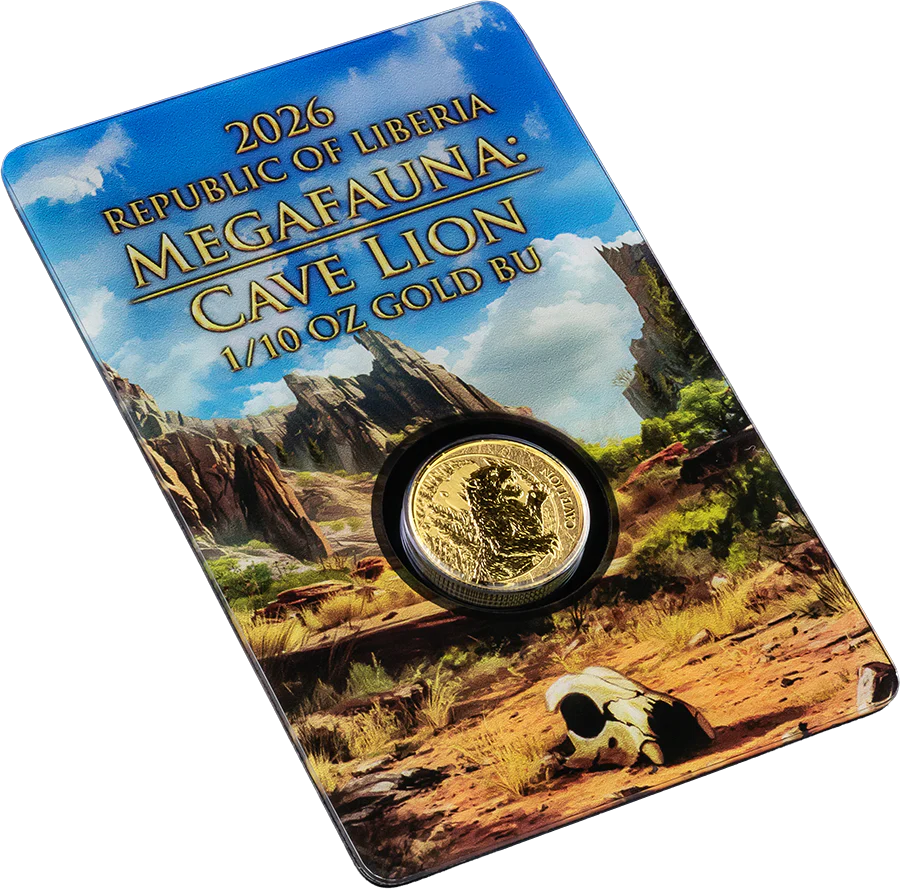 2026 Germania Mint Cave Lion 1/10oz Gold Coin