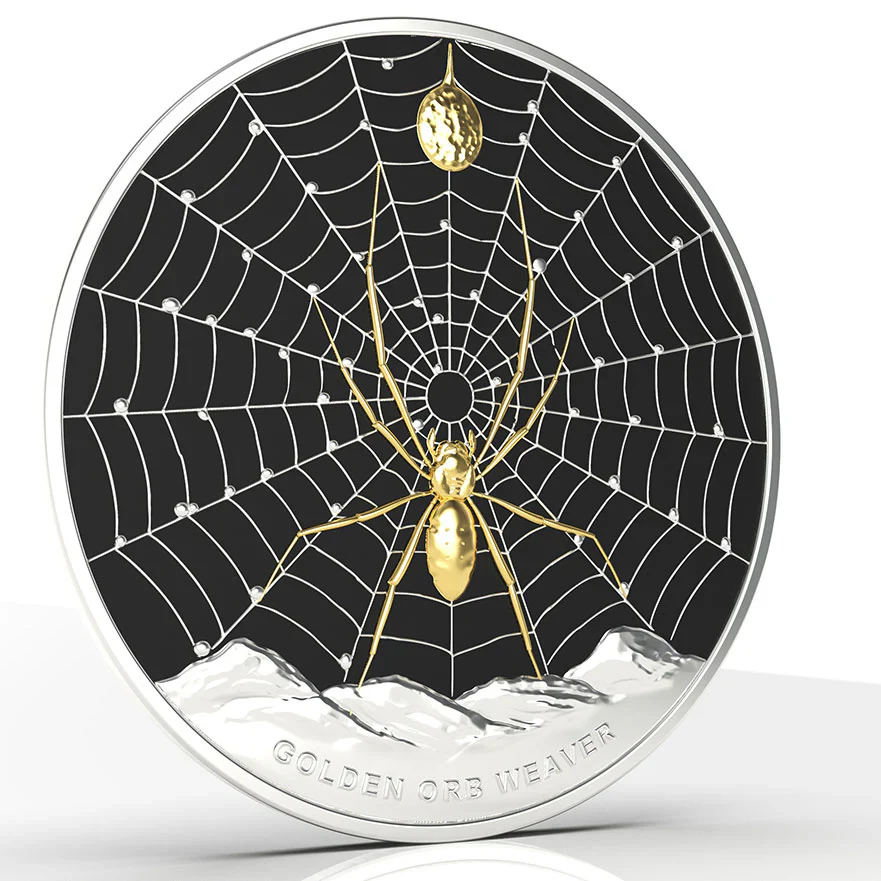 2026 Golden Orb Spider 1oz Silver Proof $5 Coin - Image 2