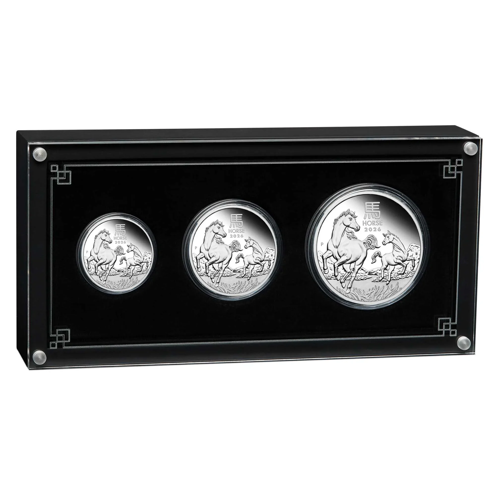 Australian Lunar Series III 2026 Year of the Horse Silver Proof Three-Coin Set