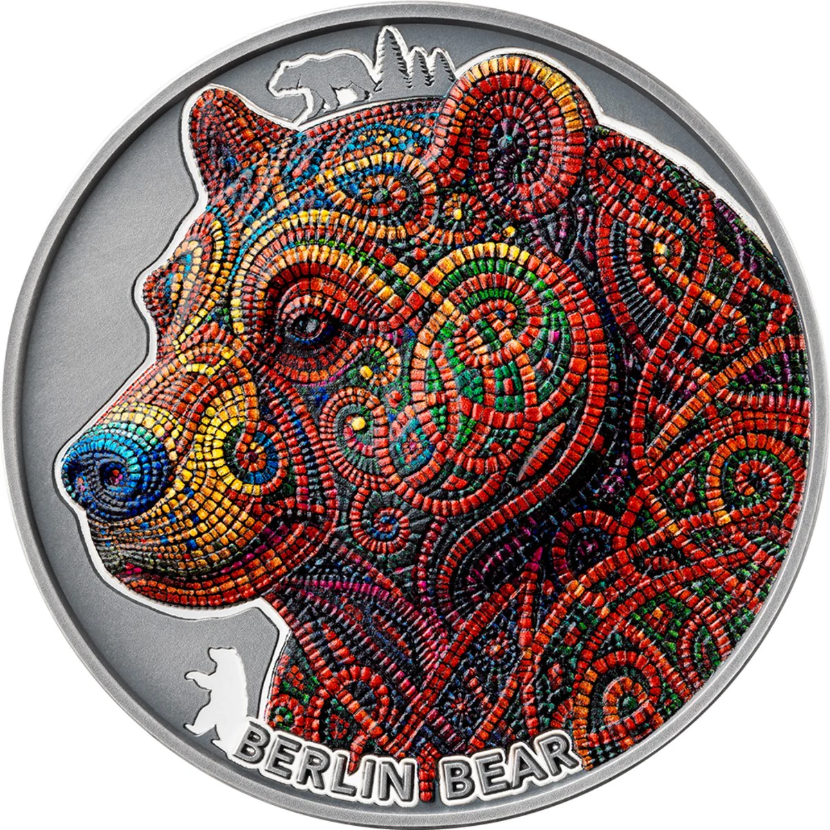 2026 Patterns of the World Berlin Bear 2oz Pure Silver High Relief Coin