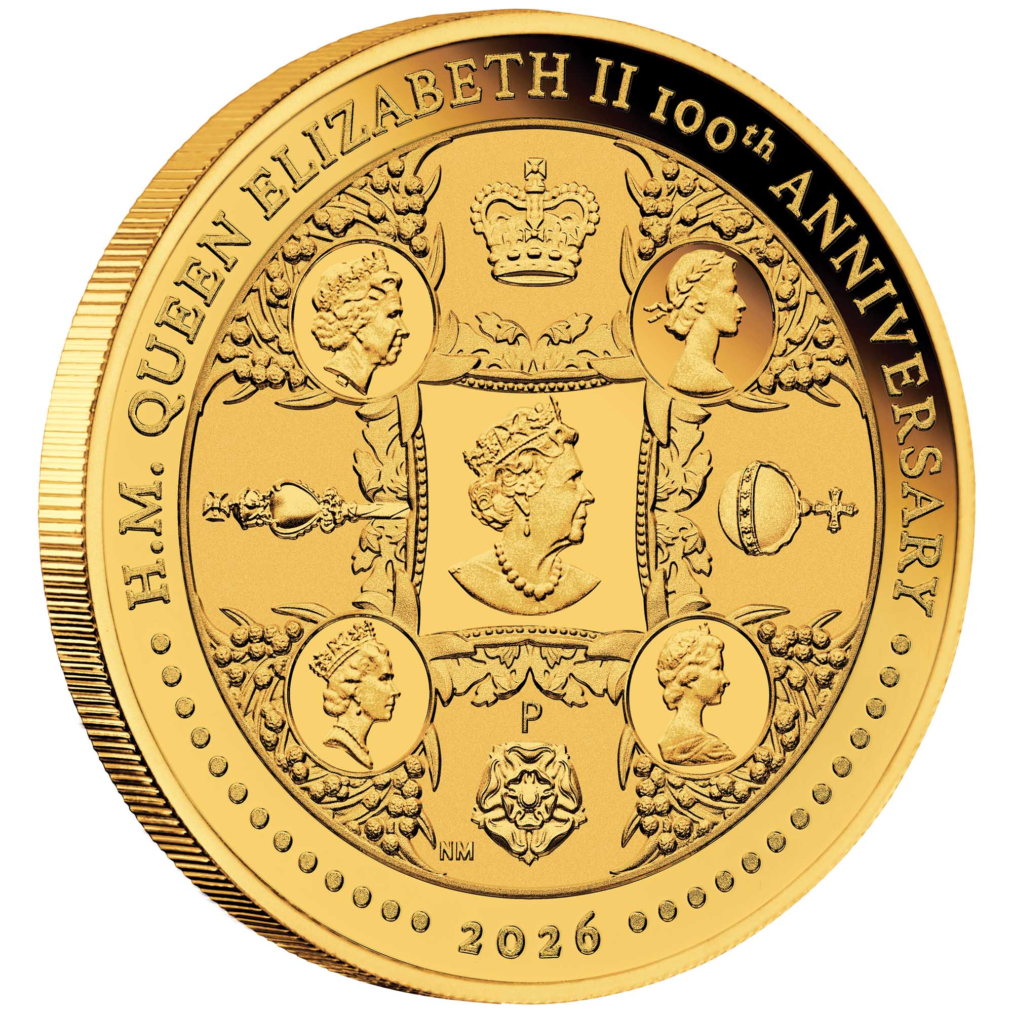 H.M. Queen Elizabeth II 100th Anniversary 2026 1/4oz Gold Proof Coin - Image 2