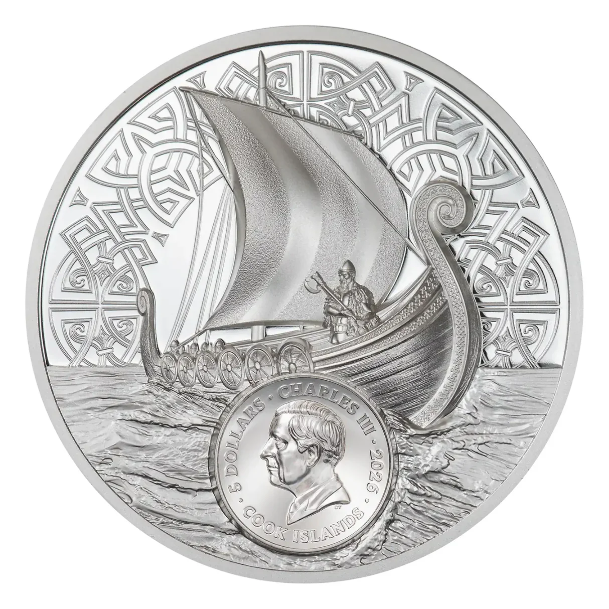 2026 Savage Vikings $5 Ultra High Relief 1oz Silver Proof Coin - Image 2