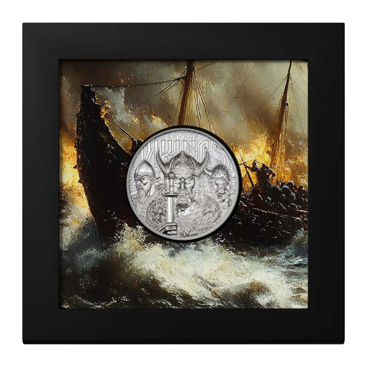 2026 Savage Vikings $5 Ultra High Relief 1oz Silver Proof Coin - Image 3