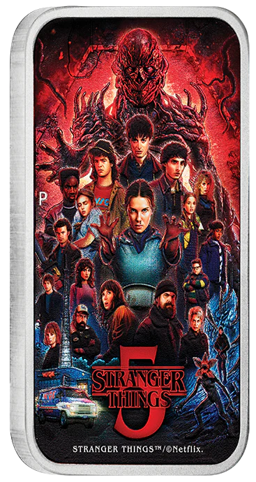 2026 Stranger Things Season 5 1oz Silver Coloured Rectangular Coin - Image 4