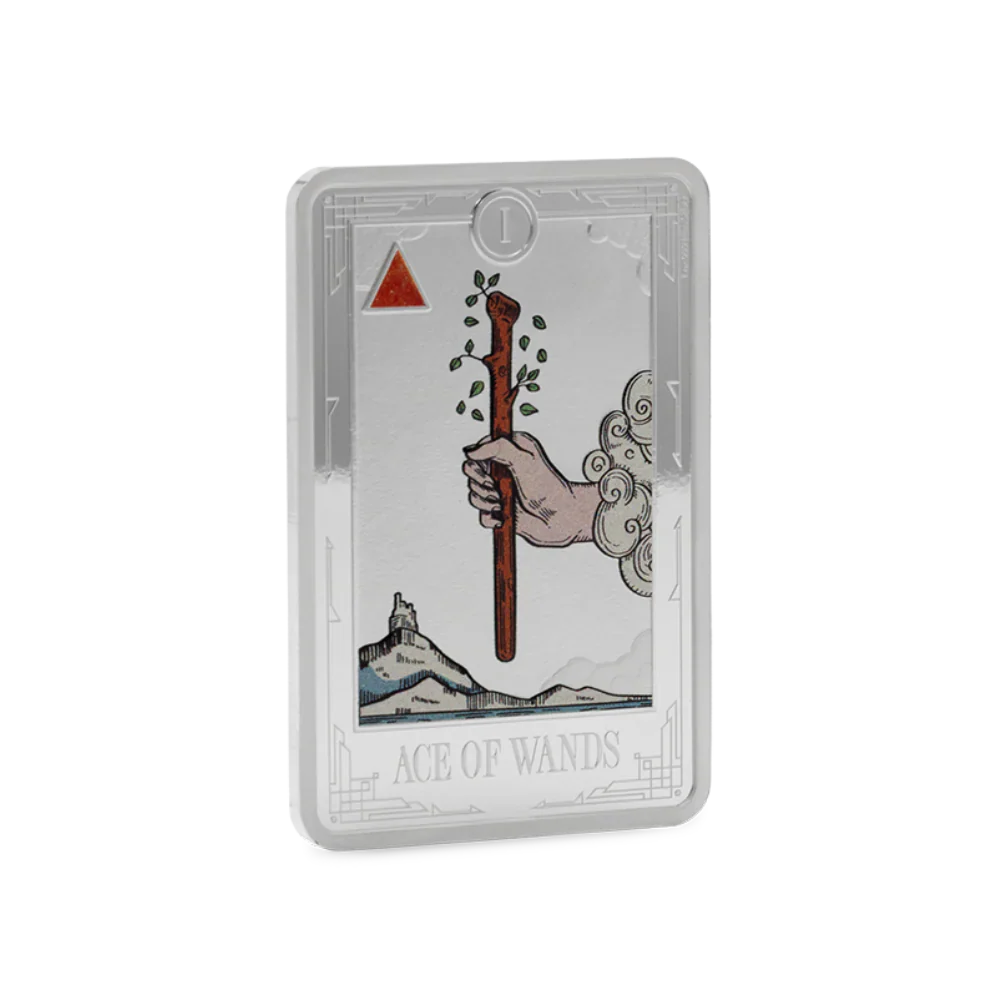 2025 Tarot Cards – Ace of Wands 1oz Silver Coin - Image 2