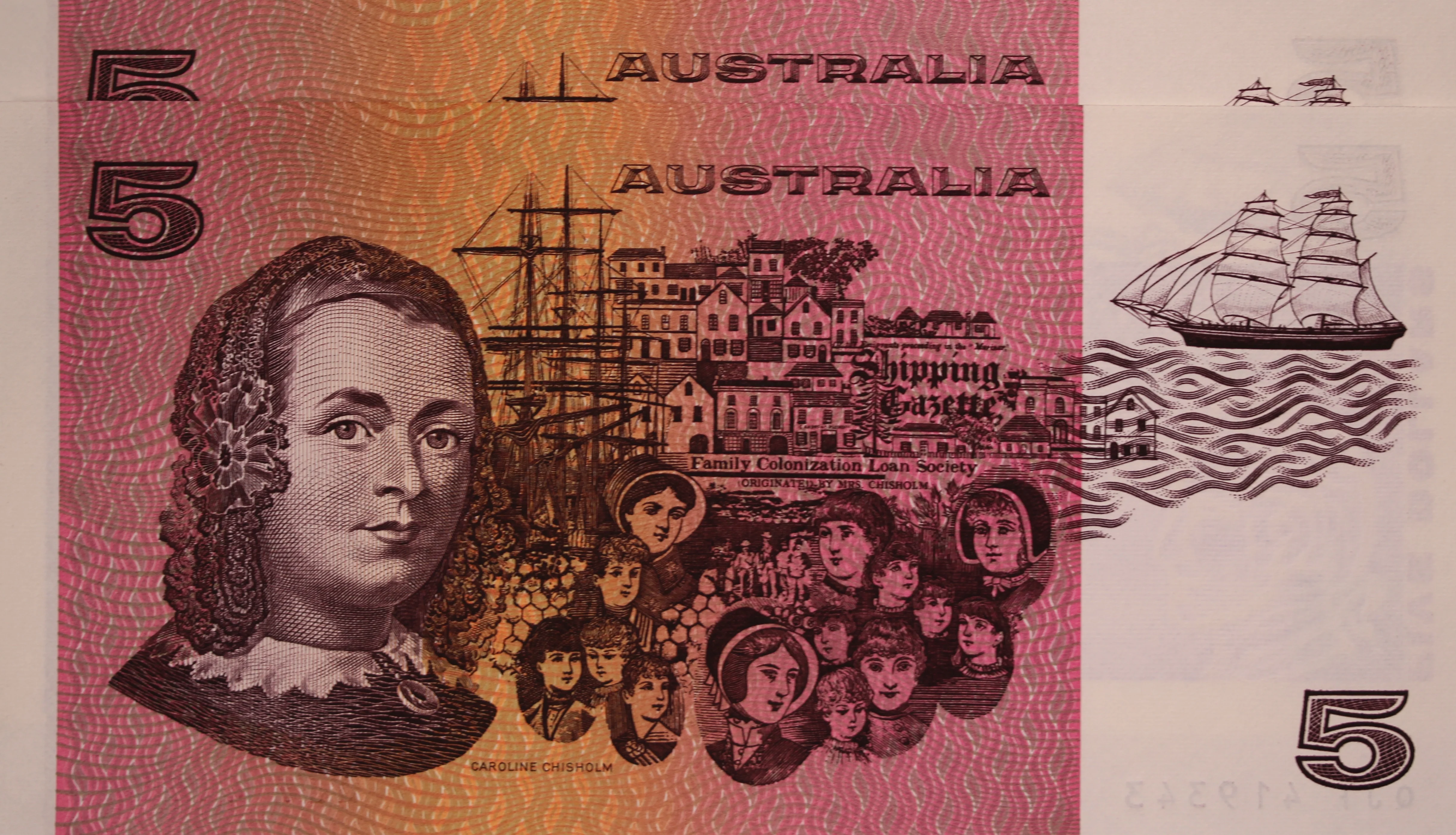 $5 1991 Fraser/Cole Consecutive Pair UNC - Image 2