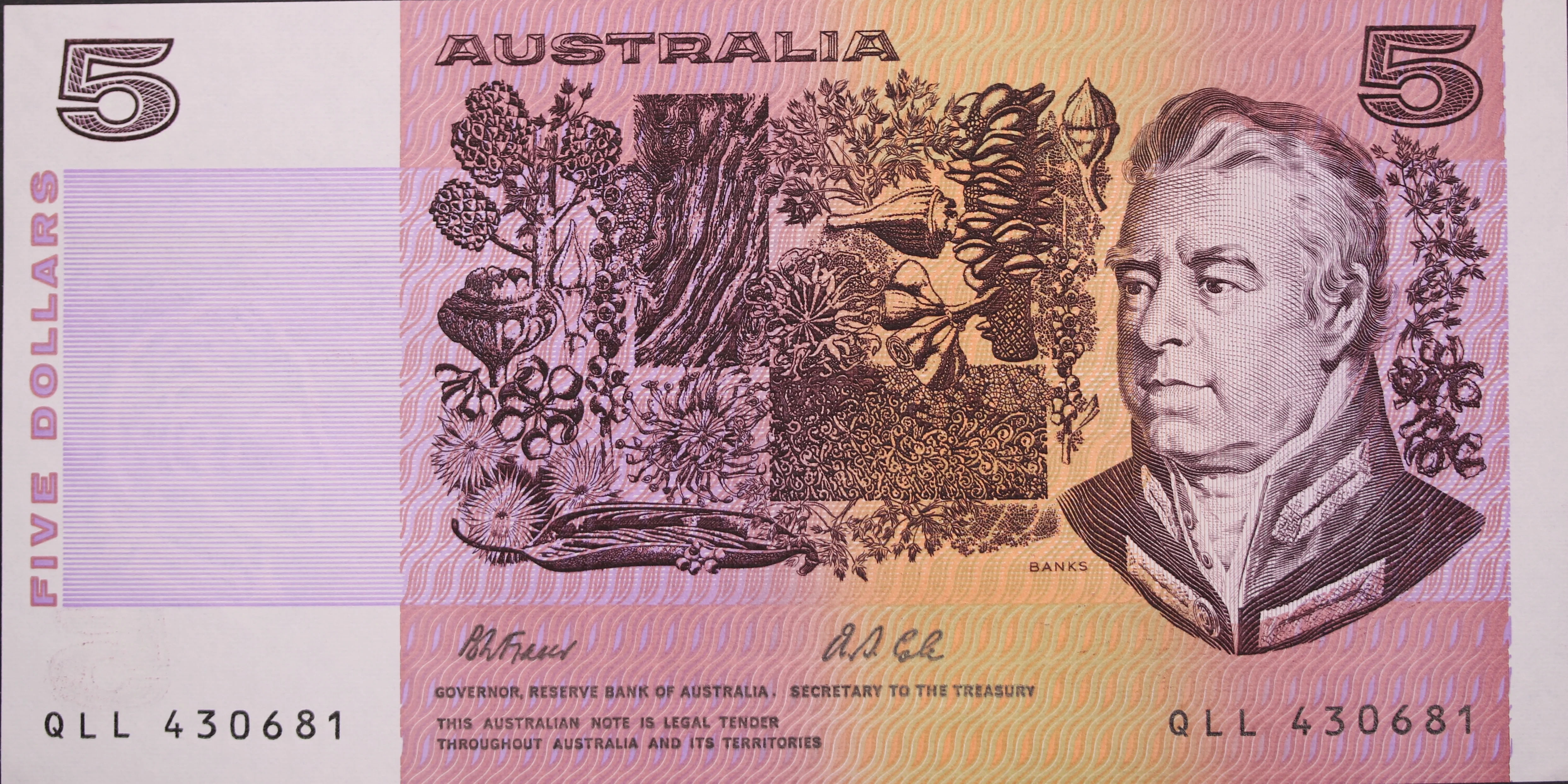 $5 1991 Fraser/Cole UNC