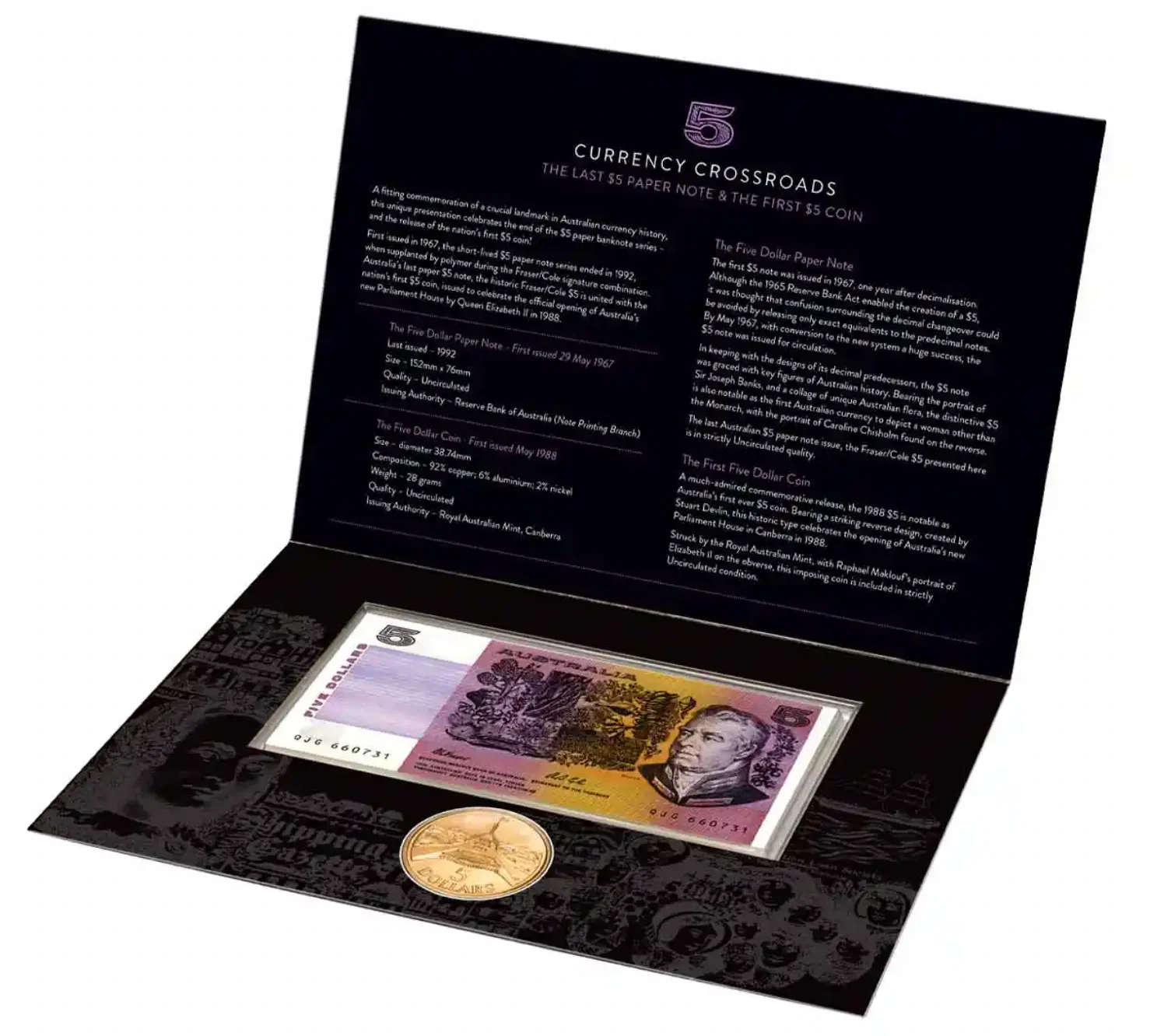 $5 Last Note & First Coin Pack Uncirculated - Image 2