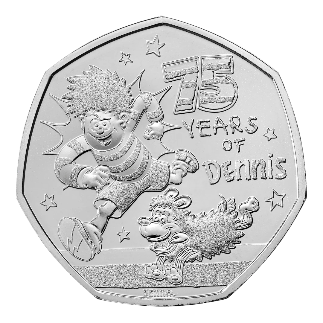 75 Years of Dennis the Menace 2026 UK 50p Brilliant Uncirculated Coin