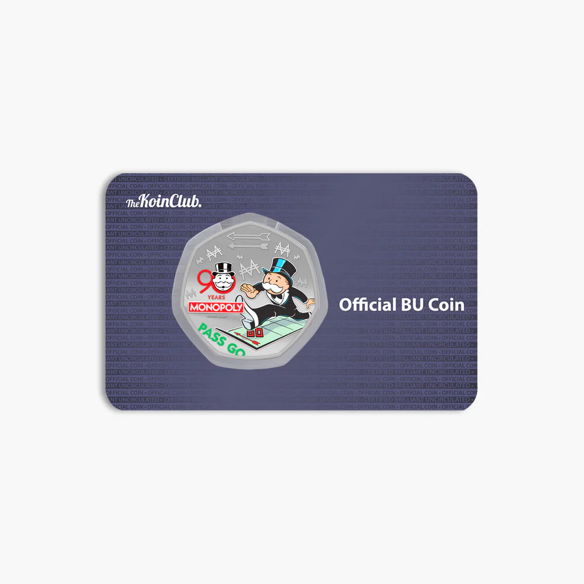 90 Years of Monopoly - Pass Go 2025 Silver Plated BU Coin - Image 4