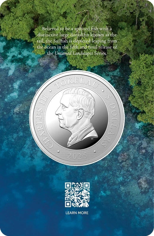 ABC Untamed Landscapes The Sailfish 1oz Silver Coin in Blister Pack - Image 2