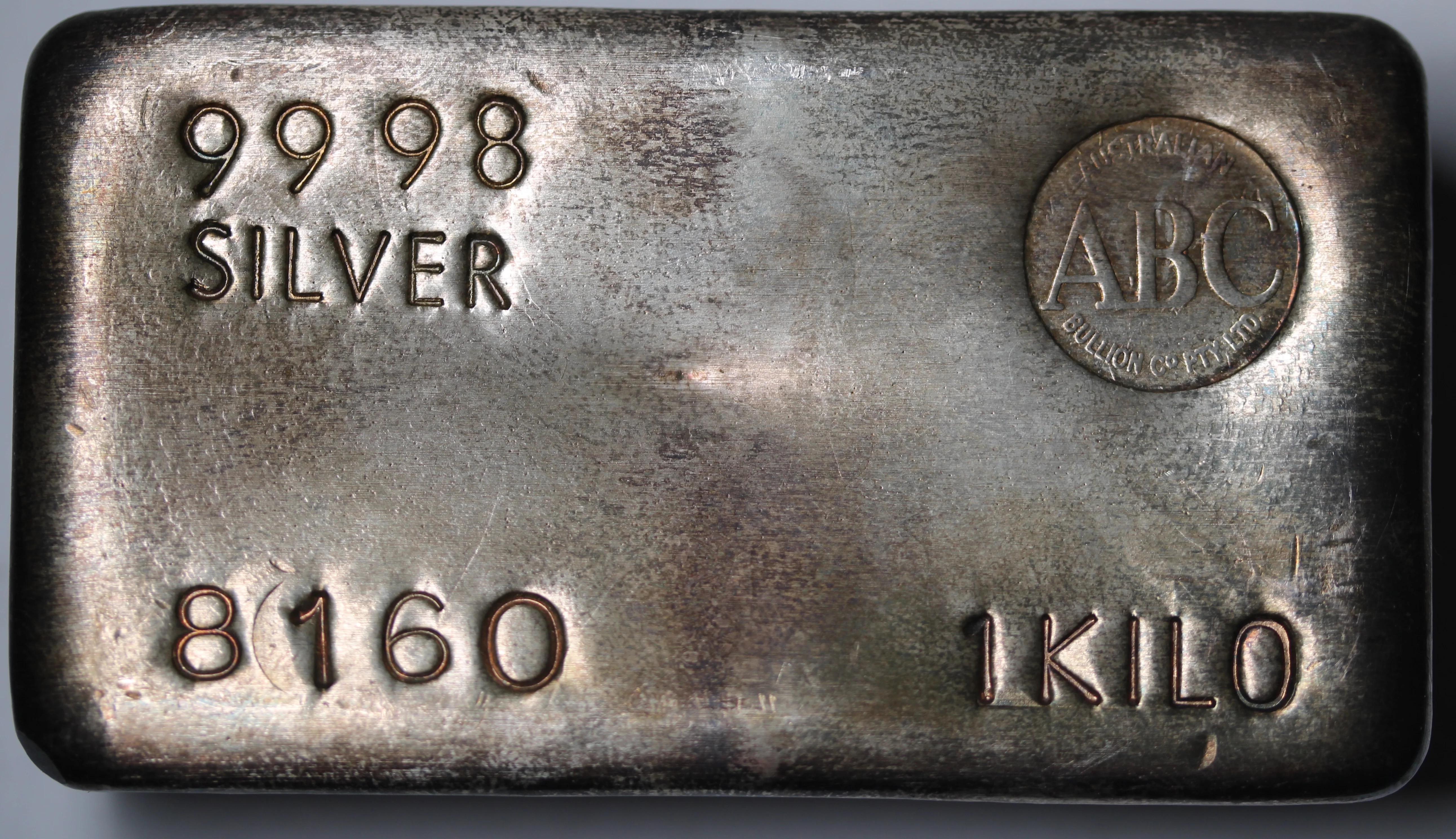 ABC Vintage Silver 1kg Cast Bar