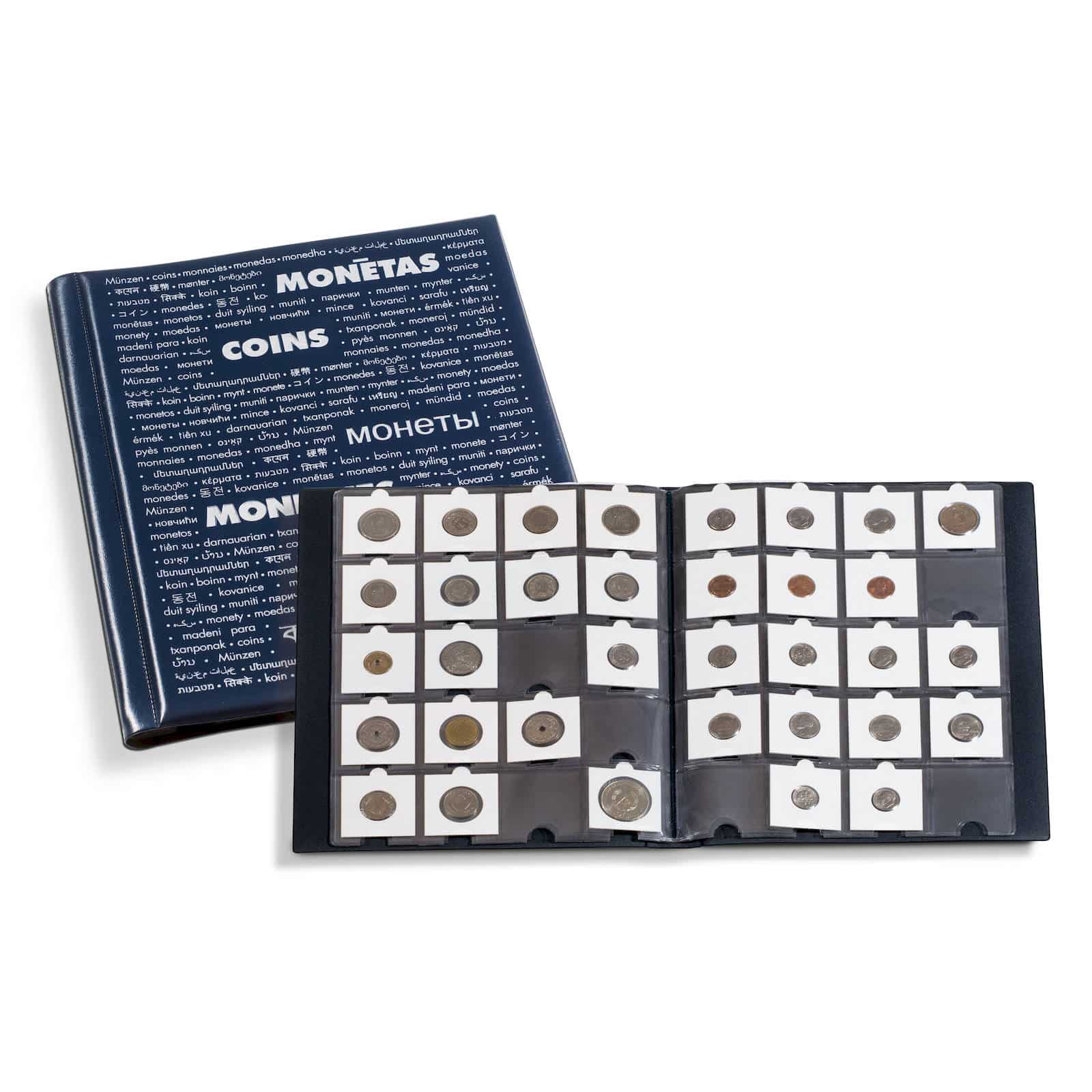 Album for coin holders with 10 sheets for 20 coin holders each (200 coins)