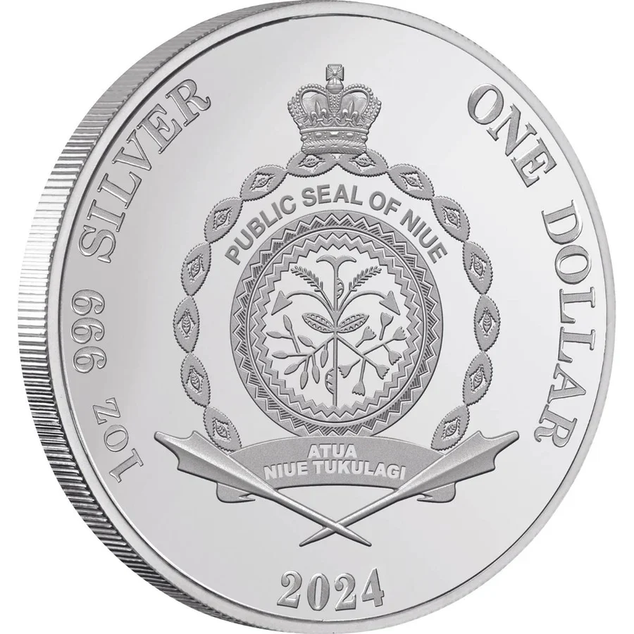 Alien Encounters 2024 $1 1oz Silver Proof Coin - Image 2