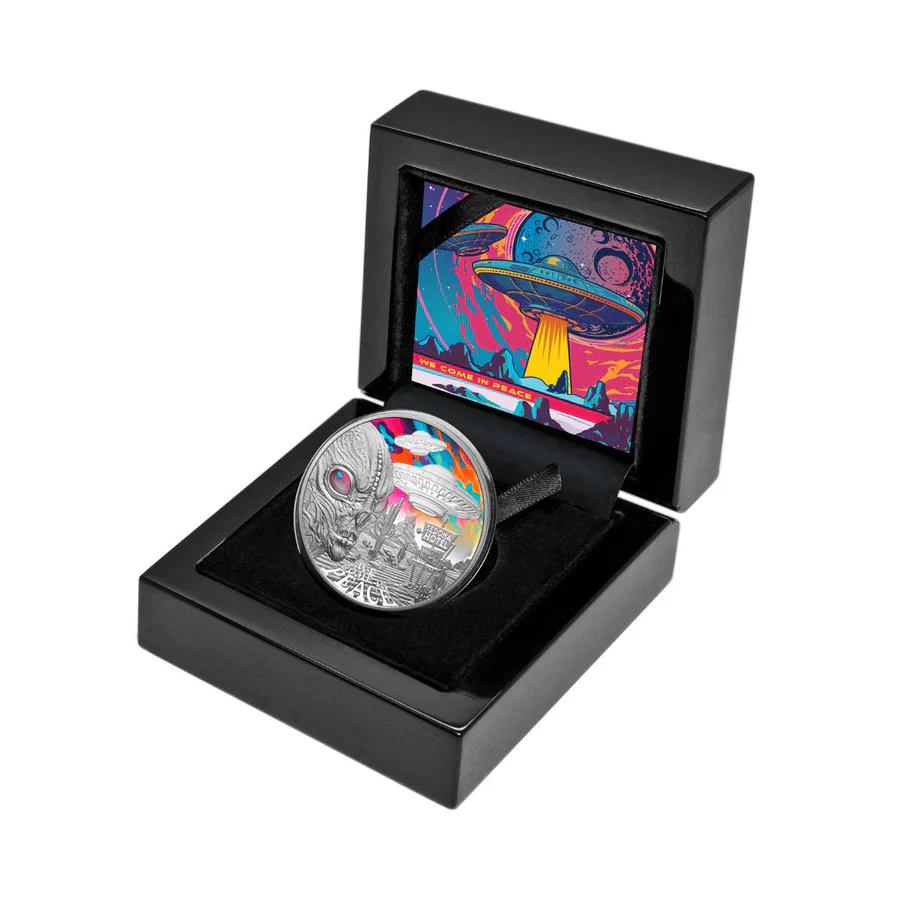Alien Encounters 2024 $1 1oz Silver Proof Coin - Image 3