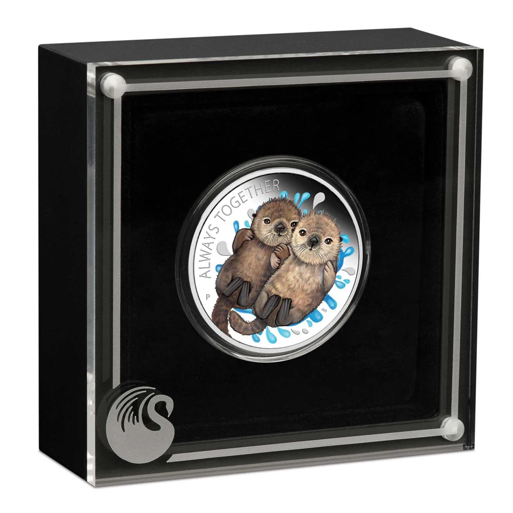 Always Together Otter 2020 1/2oz Silver Proof Coin - Image 3