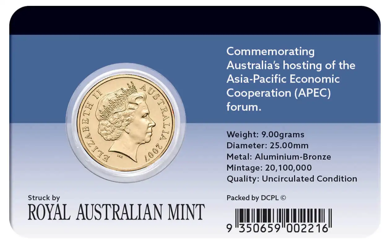 APEC Australia 2007 $1 Al-Br Coin Pack - Image 2