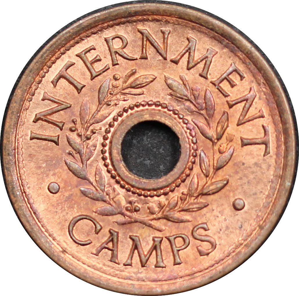 Australia 1943 Hay Internment Camp Threepence ChUNC - Image 2