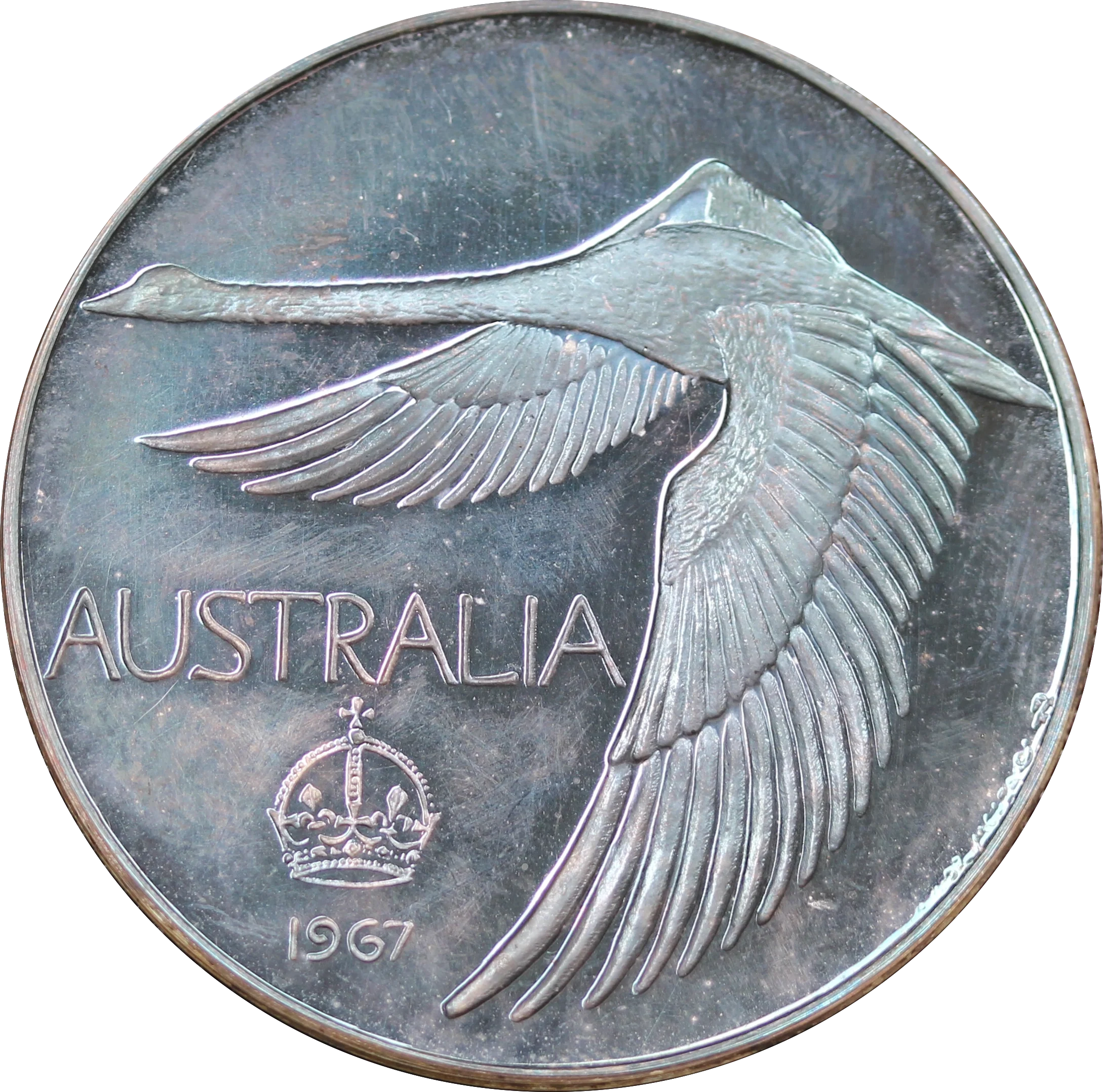 Australia 1967 Pattern Silver Swan Dollar Proof in Box
