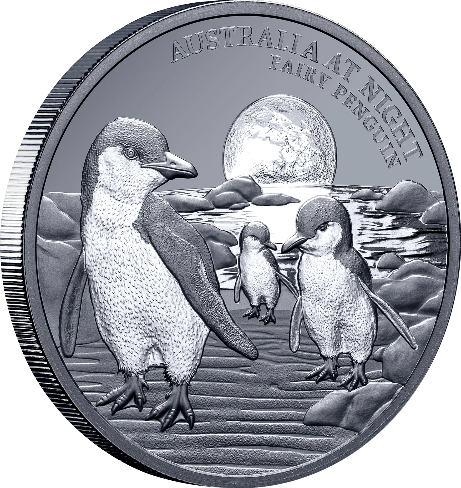 Australia at Night 2024 $1 Penguin 1oz Silver Black Proof Coin