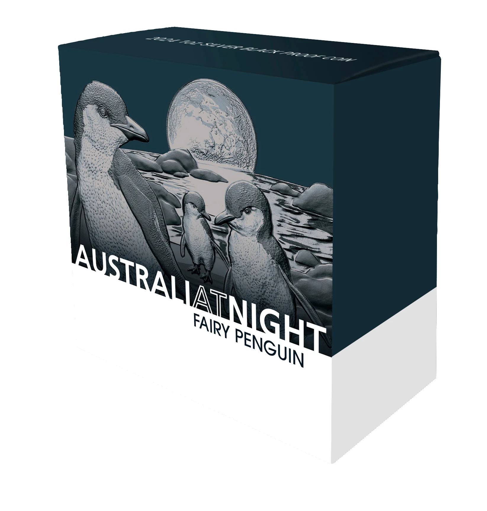 Australia at Night 2024 $1 Penguin 1oz Silver Black Proof Coin - Image 4
