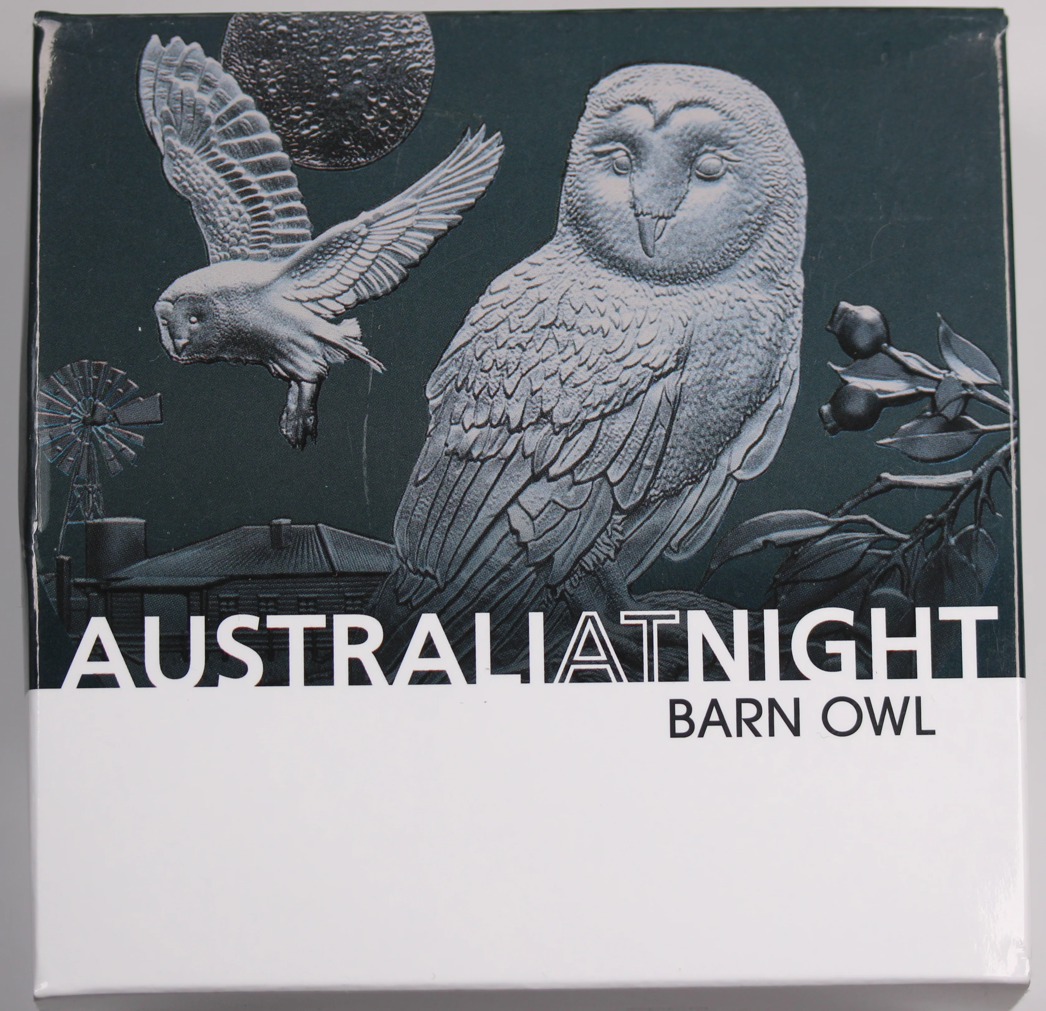 Australia at Night Barn Owl 2022 $1 1oz Silver Black Proof Coin - Image 4