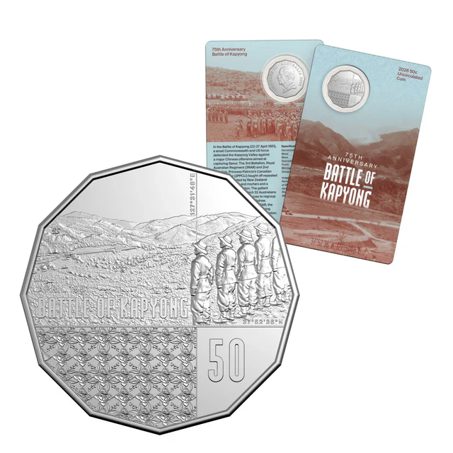 Australia Battle of Kapyong 75th Anniversary 2026 50c Uncirculated Coin