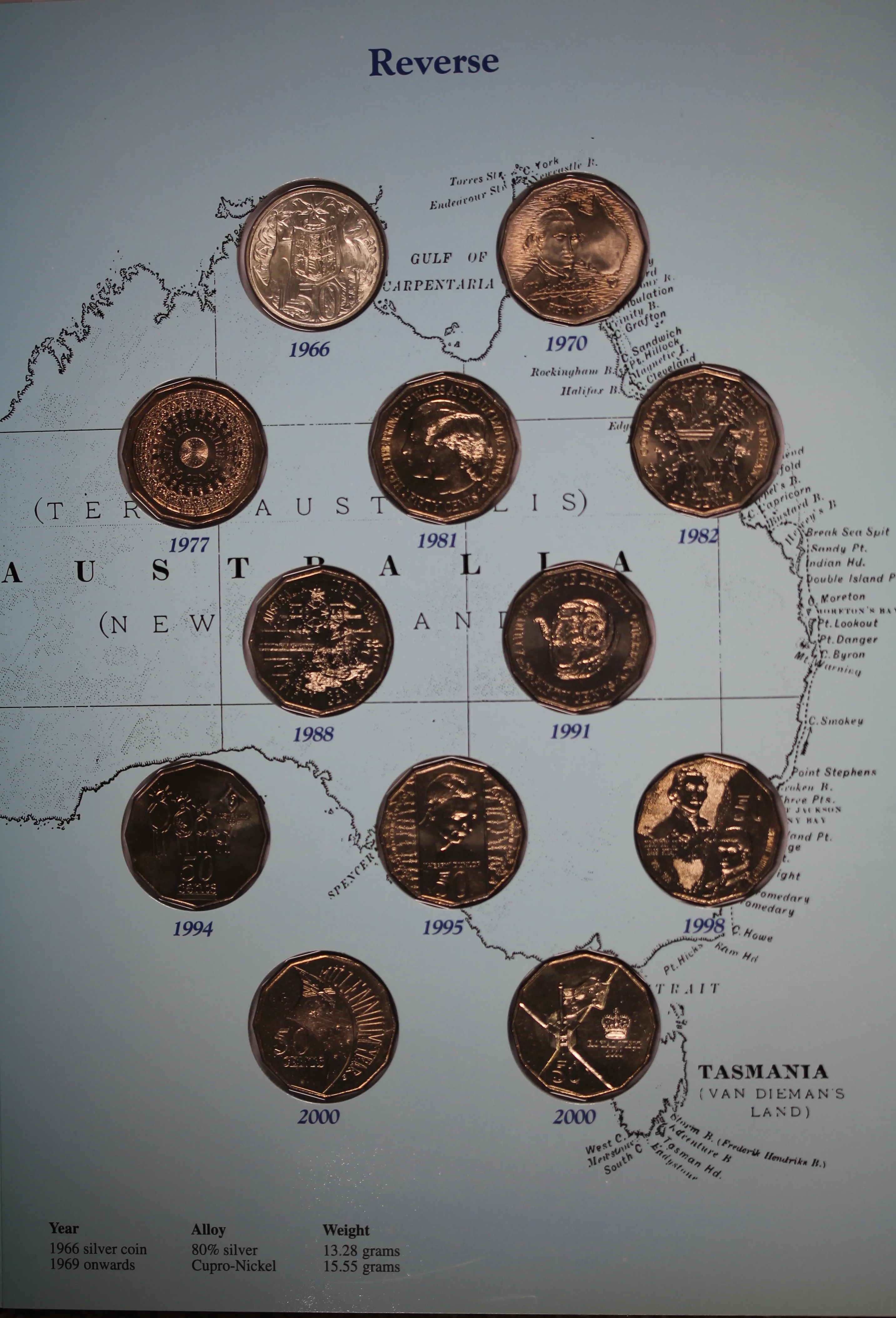 Australian 50c Commemorative Coin Collection in Folder 1966-2000 - Image 2