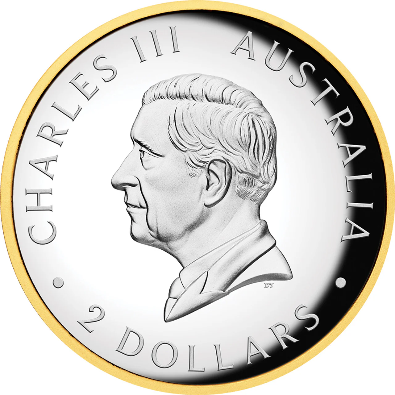 Australian Kookaburra 2024 2oz Silver Proof High Relief Gilded Coin - Image 2