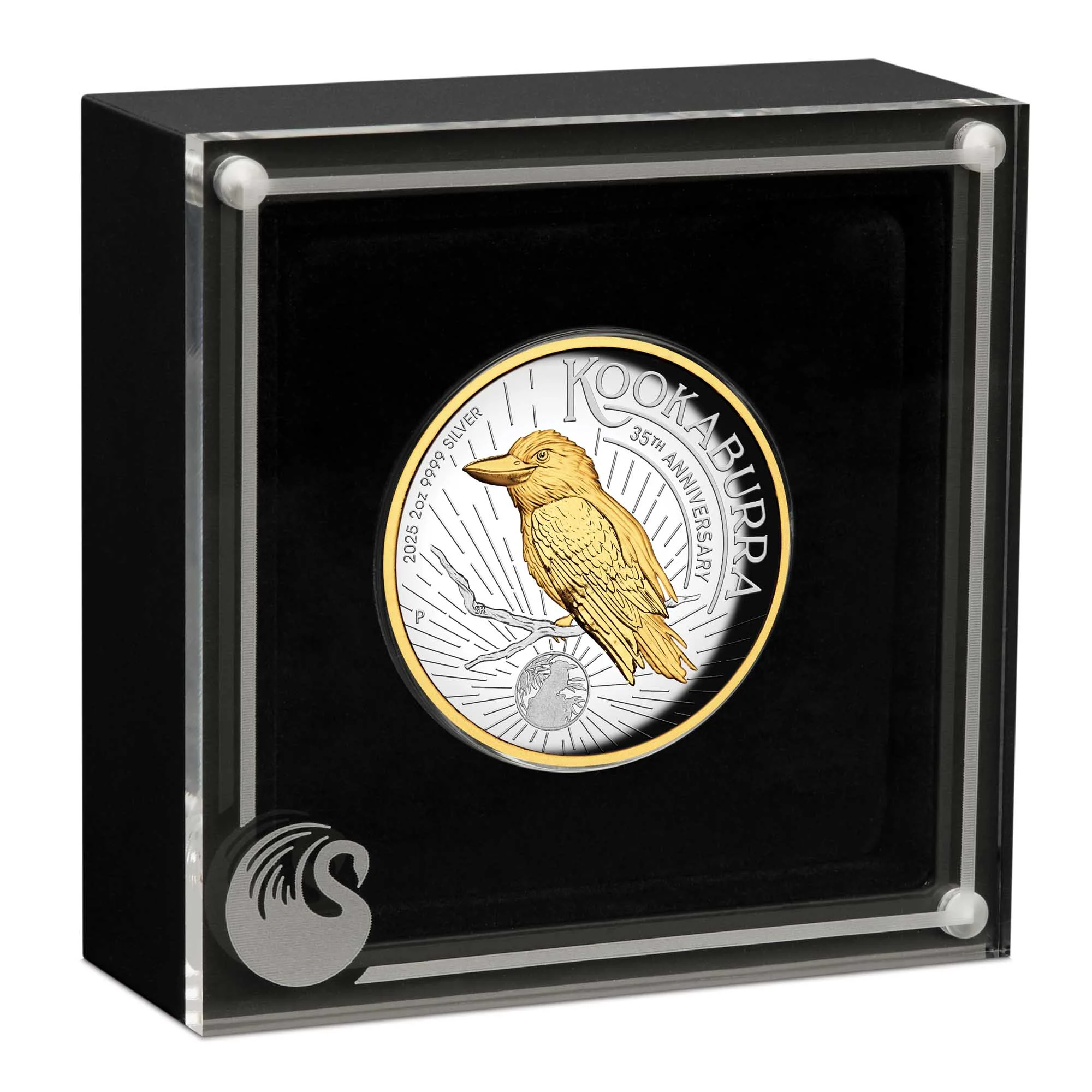 Australian Kookaburra 2025 2oz Silver Proof High Relief Gilded Coin - Image 3