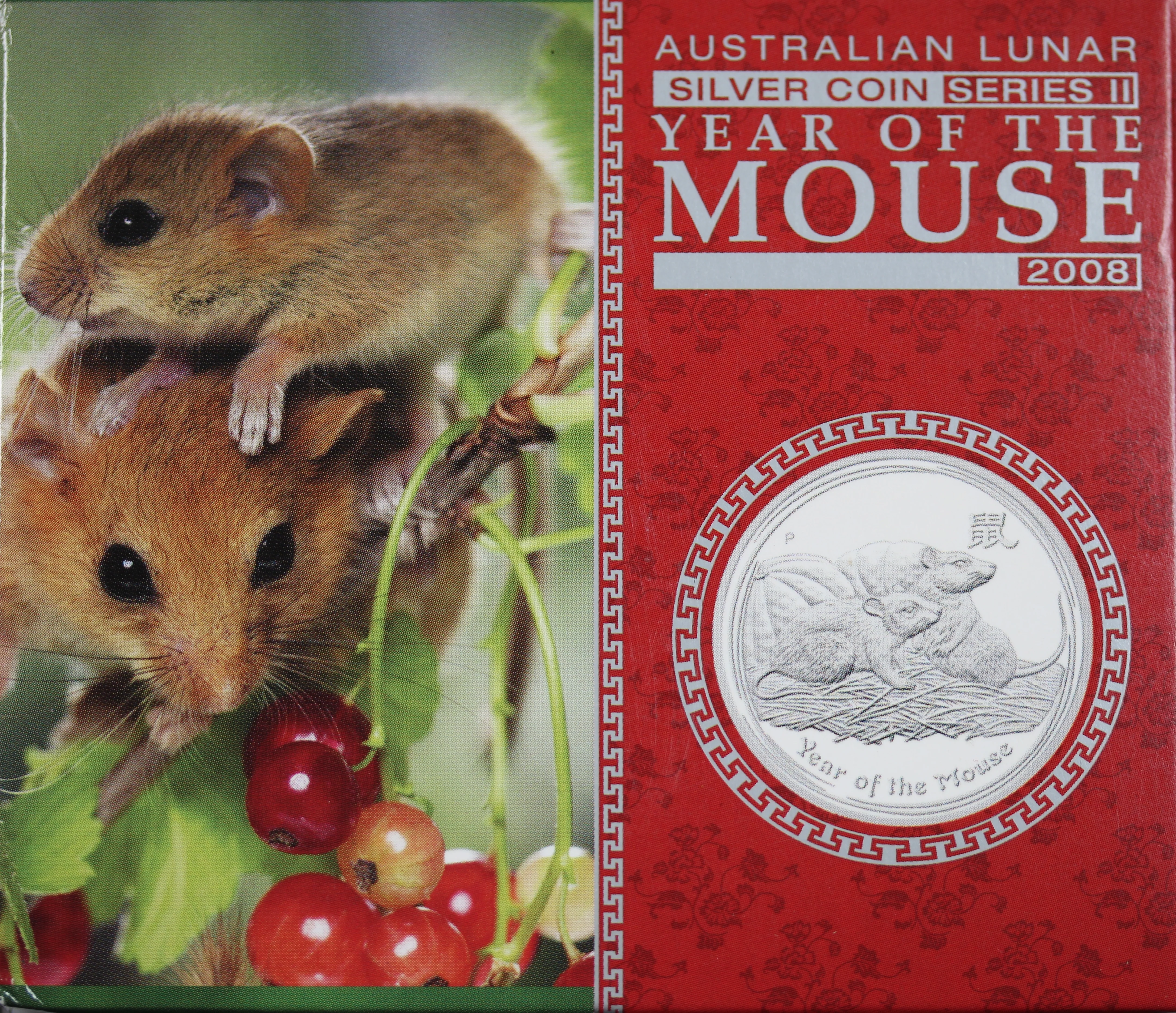 Australian Lunar Series II 2008 Year of the Mouse 1oz Silver Proof Coin